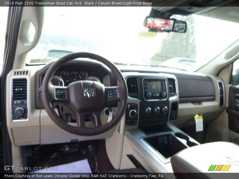 Black / Canyon Brown/Light Frost Beige 2014 Ram 1500 Tradesman Quad Cab 4x4