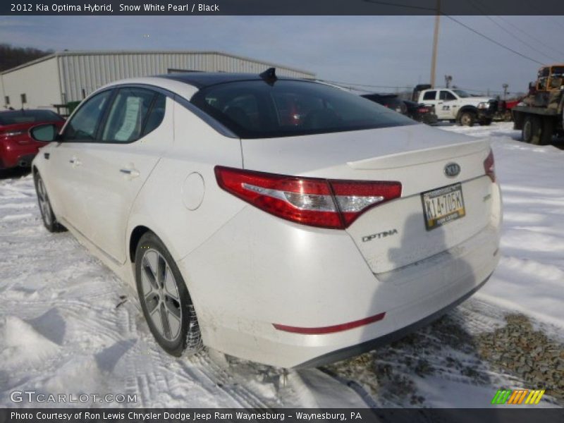 Snow White Pearl / Black 2012 Kia Optima Hybrid