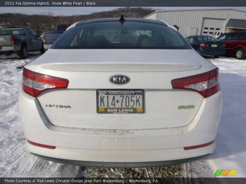 Snow White Pearl / Black 2012 Kia Optima Hybrid