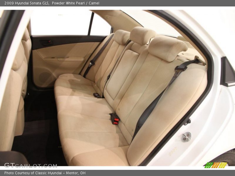 Powder White Pearl / Camel 2009 Hyundai Sonata GLS
