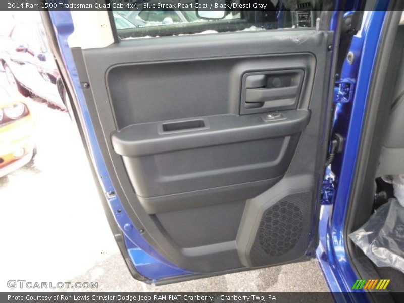 Blue Streak Pearl Coat / Black/Diesel Gray 2014 Ram 1500 Tradesman Quad Cab 4x4