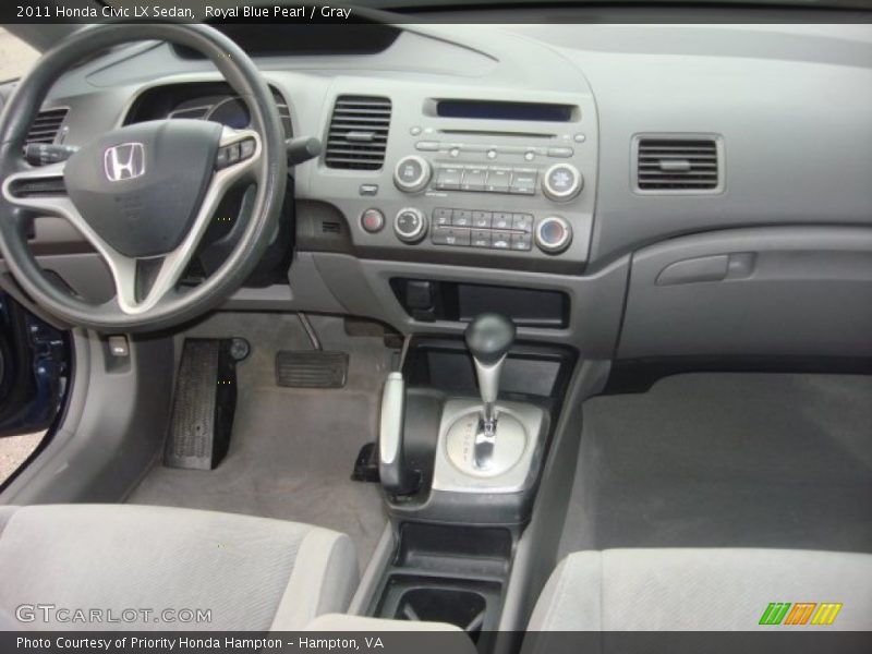 Royal Blue Pearl / Gray 2011 Honda Civic LX Sedan