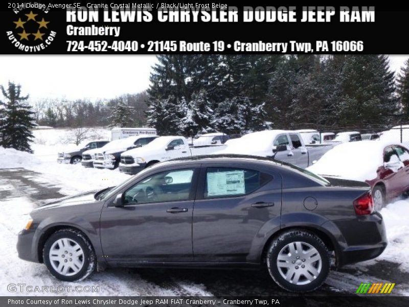 Granite Crystal Metallic / Black/Light Frost Beige 2014 Dodge Avenger SE