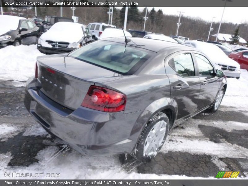 Granite Crystal Metallic / Black/Light Frost Beige 2014 Dodge Avenger SE