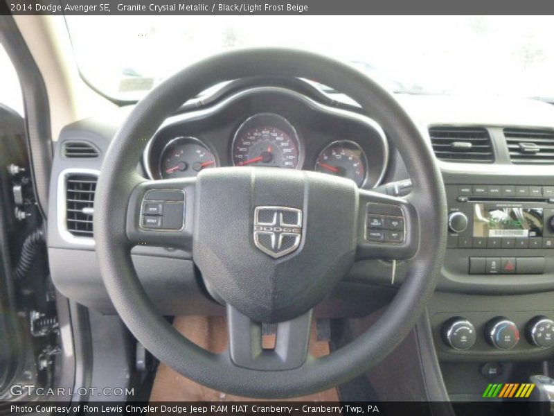 Granite Crystal Metallic / Black/Light Frost Beige 2014 Dodge Avenger SE