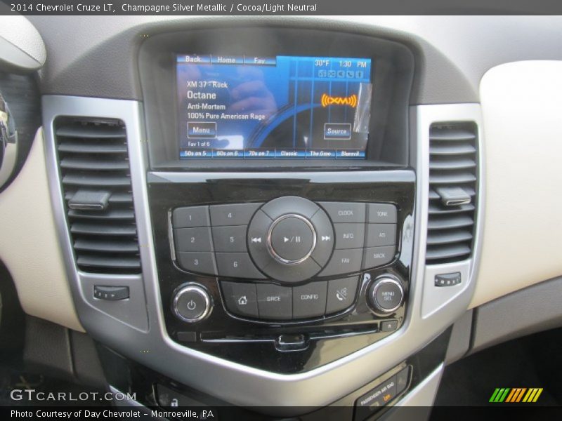 Champagne Silver Metallic / Cocoa/Light Neutral 2014 Chevrolet Cruze LT