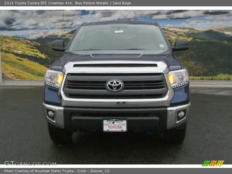 Blue Ribbon Metallic / Sand Beige 2014 Toyota Tundra SR5 Crewmax 4x4