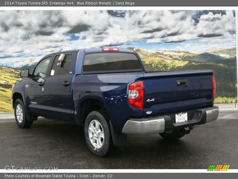 Blue Ribbon Metallic / Sand Beige 2014 Toyota Tundra SR5 Crewmax 4x4