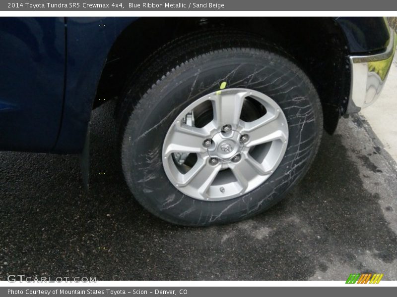 Blue Ribbon Metallic / Sand Beige 2014 Toyota Tundra SR5 Crewmax 4x4