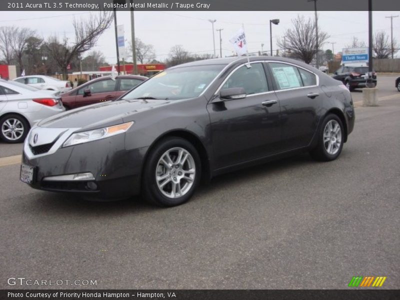 Polished Metal Metallic / Taupe Gray 2011 Acura TL 3.5 Technology
