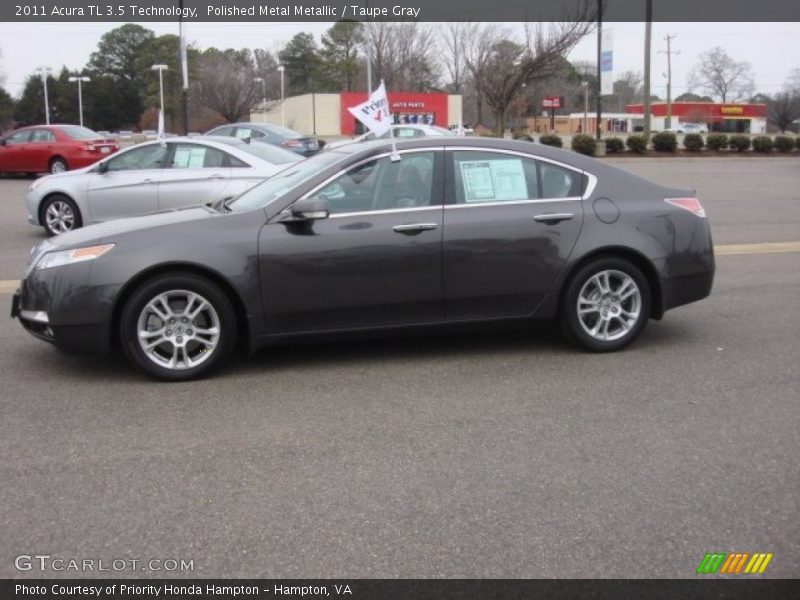 Polished Metal Metallic / Taupe Gray 2011 Acura TL 3.5 Technology