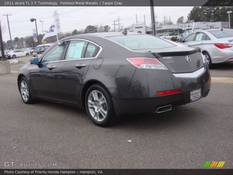 Polished Metal Metallic / Taupe Gray 2011 Acura TL 3.5 Technology