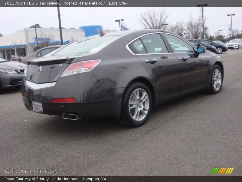 Polished Metal Metallic / Taupe Gray 2011 Acura TL 3.5 Technology