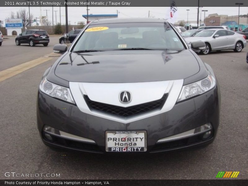Polished Metal Metallic / Taupe Gray 2011 Acura TL 3.5 Technology