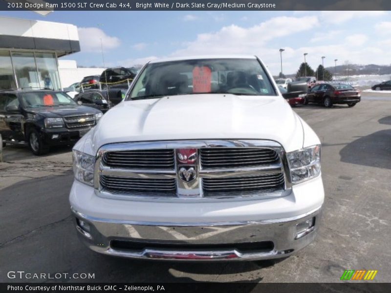 Bright White / Dark Slate Gray/Medium Graystone 2012 Dodge Ram 1500 SLT Crew Cab 4x4