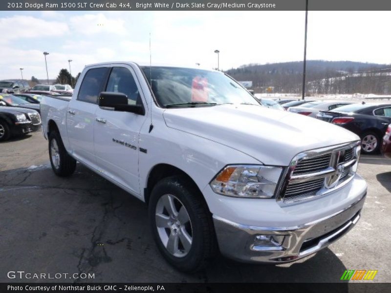 Bright White / Dark Slate Gray/Medium Graystone 2012 Dodge Ram 1500 SLT Crew Cab 4x4