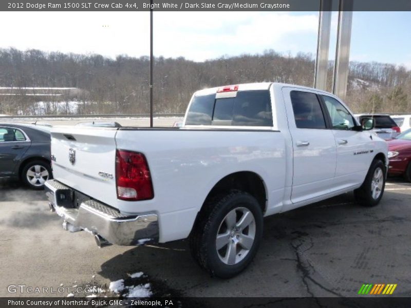 Bright White / Dark Slate Gray/Medium Graystone 2012 Dodge Ram 1500 SLT Crew Cab 4x4