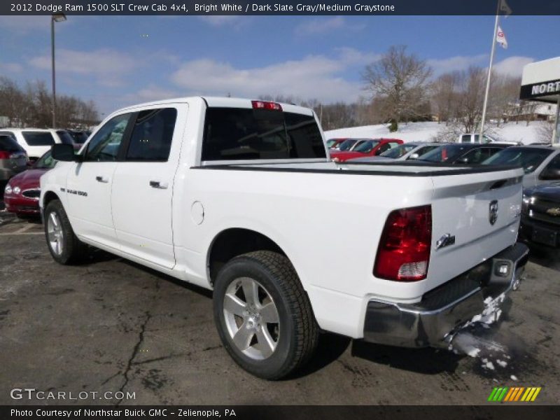 Bright White / Dark Slate Gray/Medium Graystone 2012 Dodge Ram 1500 SLT Crew Cab 4x4