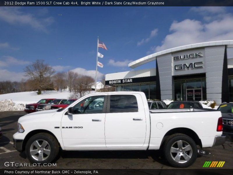 Bright White / Dark Slate Gray/Medium Graystone 2012 Dodge Ram 1500 SLT Crew Cab 4x4