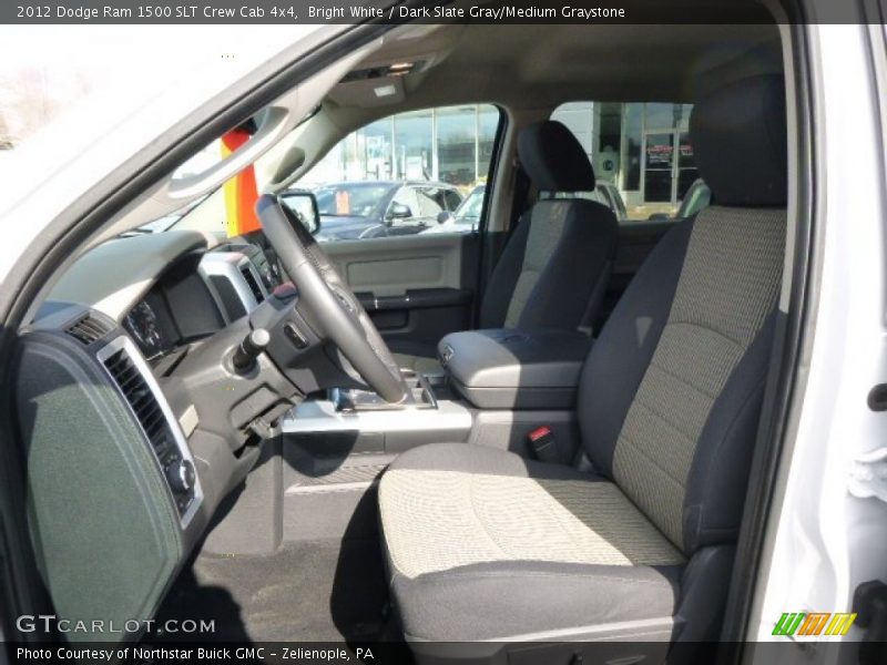 Bright White / Dark Slate Gray/Medium Graystone 2012 Dodge Ram 1500 SLT Crew Cab 4x4
