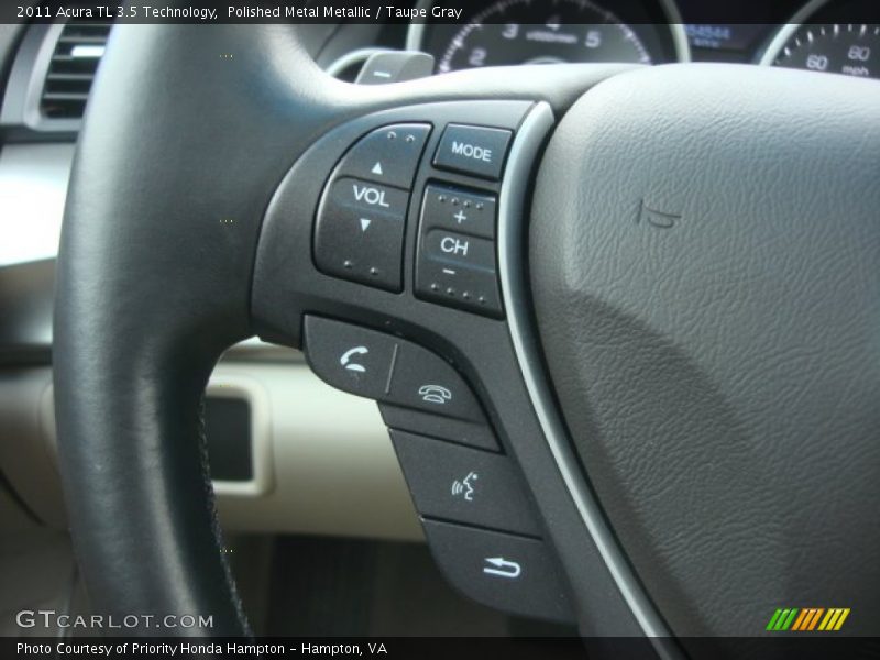 Polished Metal Metallic / Taupe Gray 2011 Acura TL 3.5 Technology