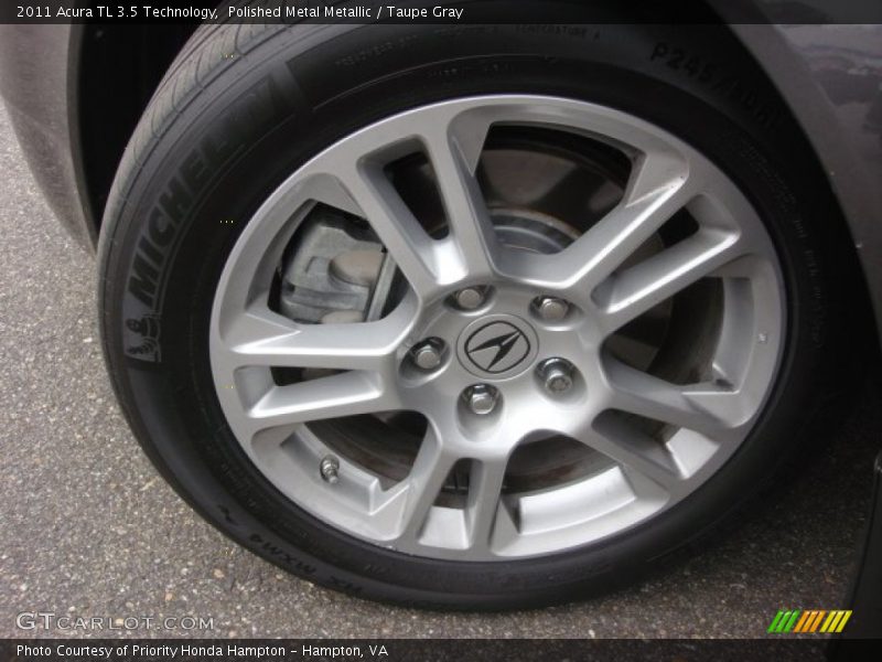 Polished Metal Metallic / Taupe Gray 2011 Acura TL 3.5 Technology