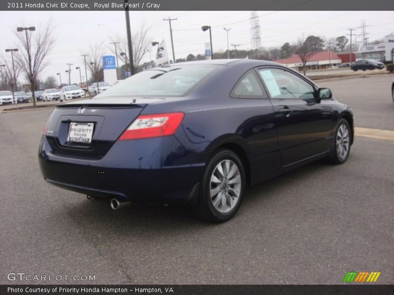 Royal Blue Pearl / Gray 2011 Honda Civic EX Coupe