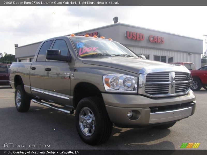 Light Khaki Metallic / Khaki 2008 Dodge Ram 2500 Laramie Quad Cab 4x4