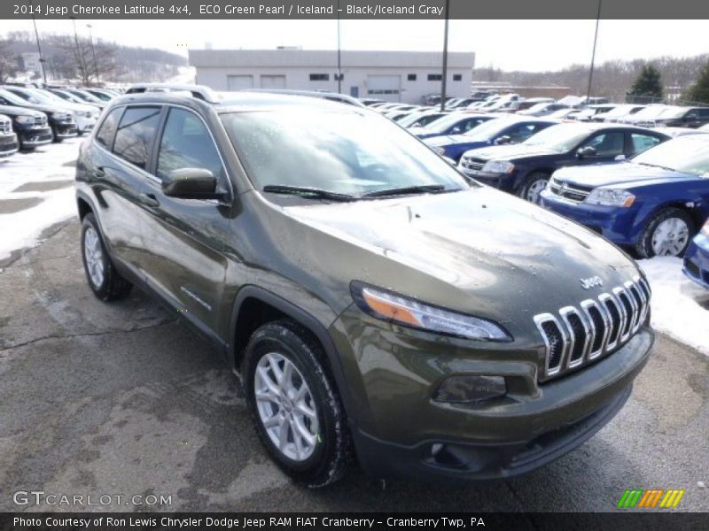 ECO Green Pearl / Iceland - Black/Iceland Gray 2014 Jeep Cherokee Latitude 4x4