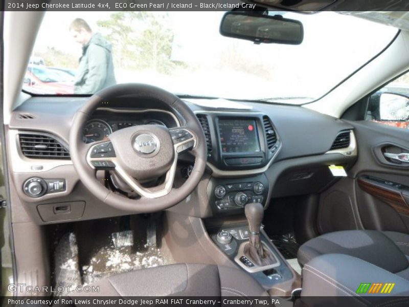 ECO Green Pearl / Iceland - Black/Iceland Gray 2014 Jeep Cherokee Latitude 4x4