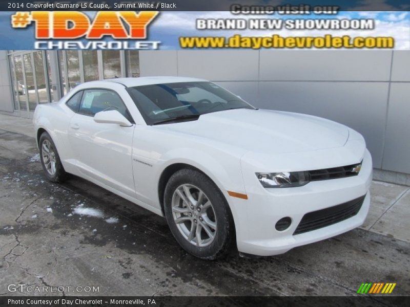 Summit White / Black 2014 Chevrolet Camaro LS Coupe