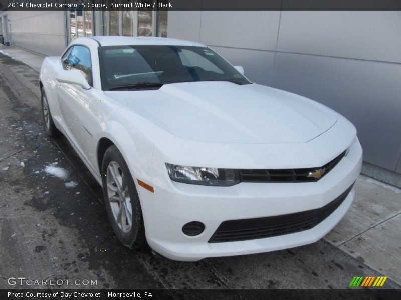 Summit White / Black 2014 Chevrolet Camaro LS Coupe