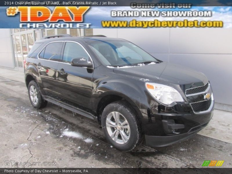 Black Granite Metallic / Jet Black 2014 Chevrolet Equinox LT AWD