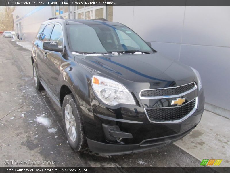 Black Granite Metallic / Jet Black 2014 Chevrolet Equinox LT AWD