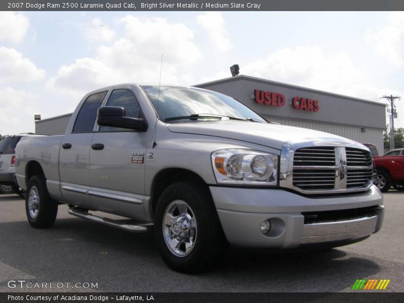 Bright Silver Metallic / Medium Slate Gray 2007 Dodge Ram 2500 Laramie Quad Cab