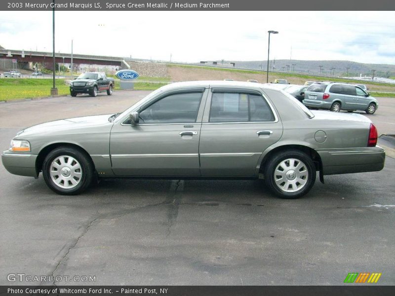 Spruce Green Metallic / Medium Parchment 2003 Mercury Grand Marquis LS
