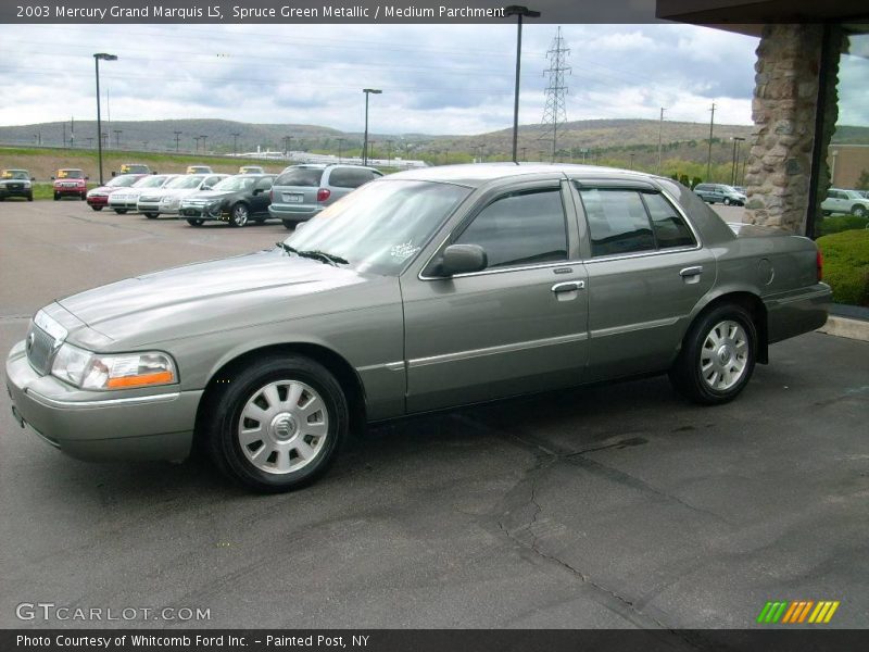 Spruce Green Metallic / Medium Parchment 2003 Mercury Grand Marquis LS