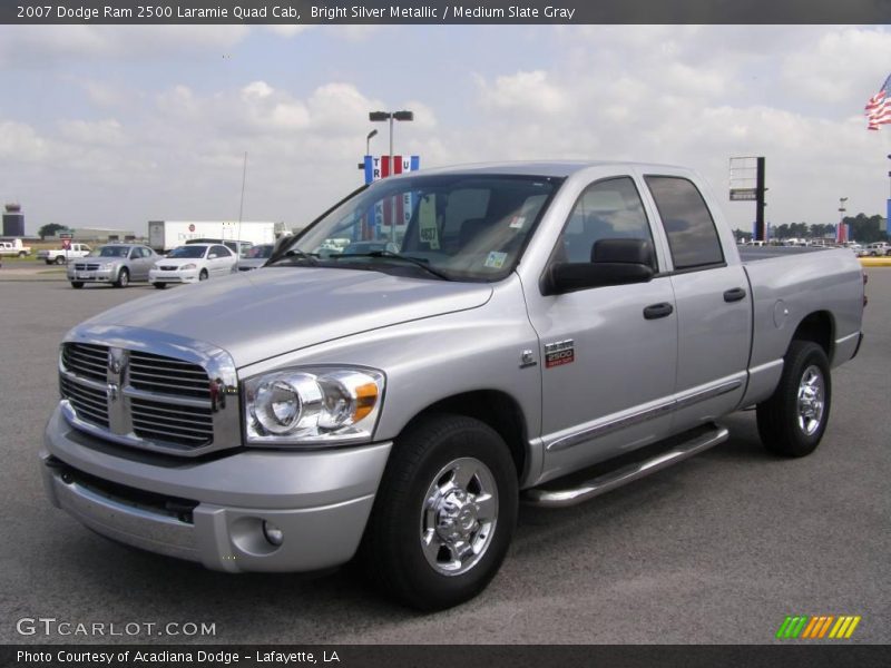 Bright Silver Metallic / Medium Slate Gray 2007 Dodge Ram 2500 Laramie Quad Cab