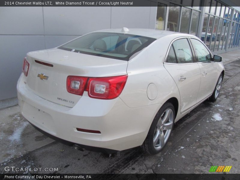 White Diamond Tricoat / Cocoa/Light Neutral 2014 Chevrolet Malibu LTZ