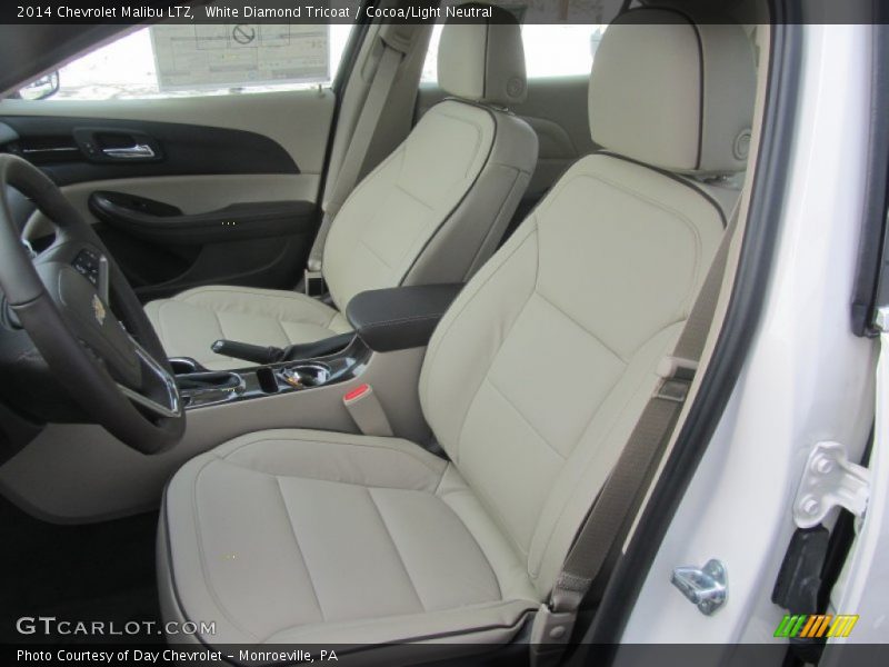White Diamond Tricoat / Cocoa/Light Neutral 2014 Chevrolet Malibu LTZ