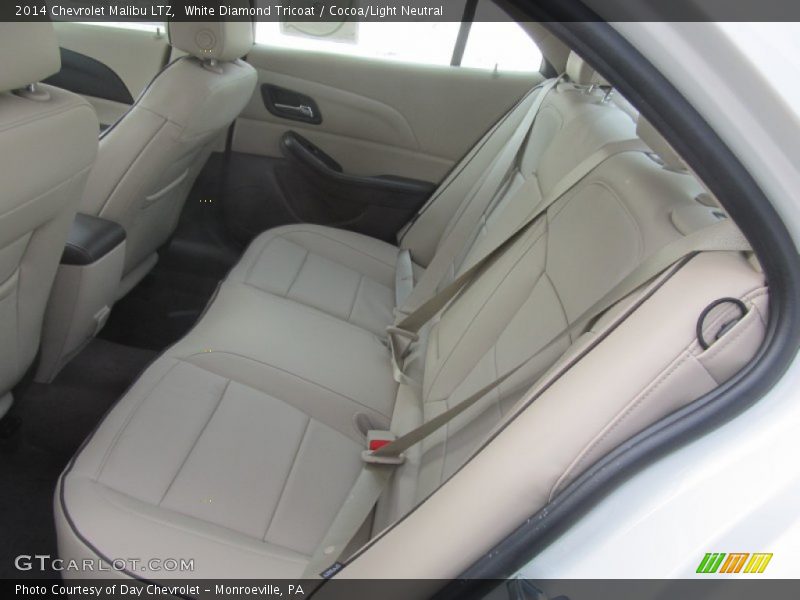 White Diamond Tricoat / Cocoa/Light Neutral 2014 Chevrolet Malibu LTZ