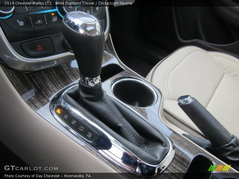 White Diamond Tricoat / Cocoa/Light Neutral 2014 Chevrolet Malibu LTZ