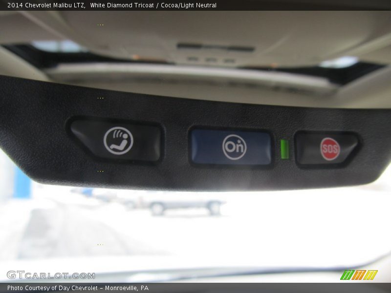 White Diamond Tricoat / Cocoa/Light Neutral 2014 Chevrolet Malibu LTZ