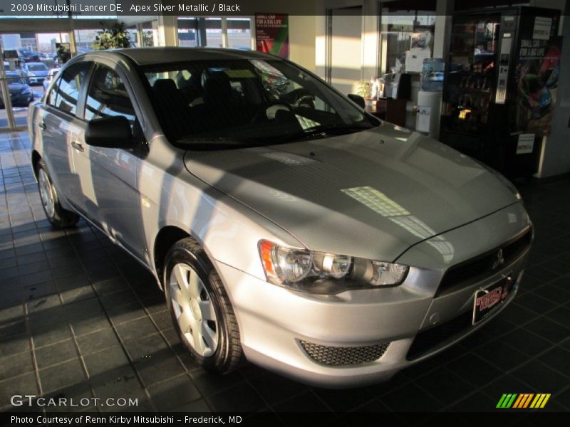 Apex Silver Metallic / Black 2009 Mitsubishi Lancer DE