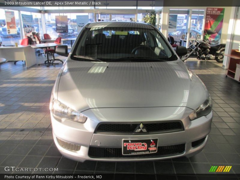 Apex Silver Metallic / Black 2009 Mitsubishi Lancer DE