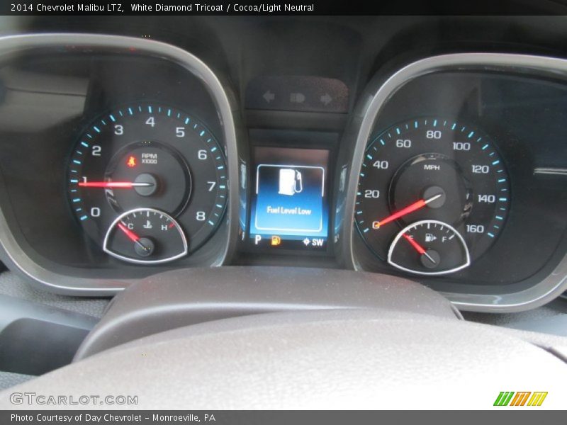 White Diamond Tricoat / Cocoa/Light Neutral 2014 Chevrolet Malibu LTZ