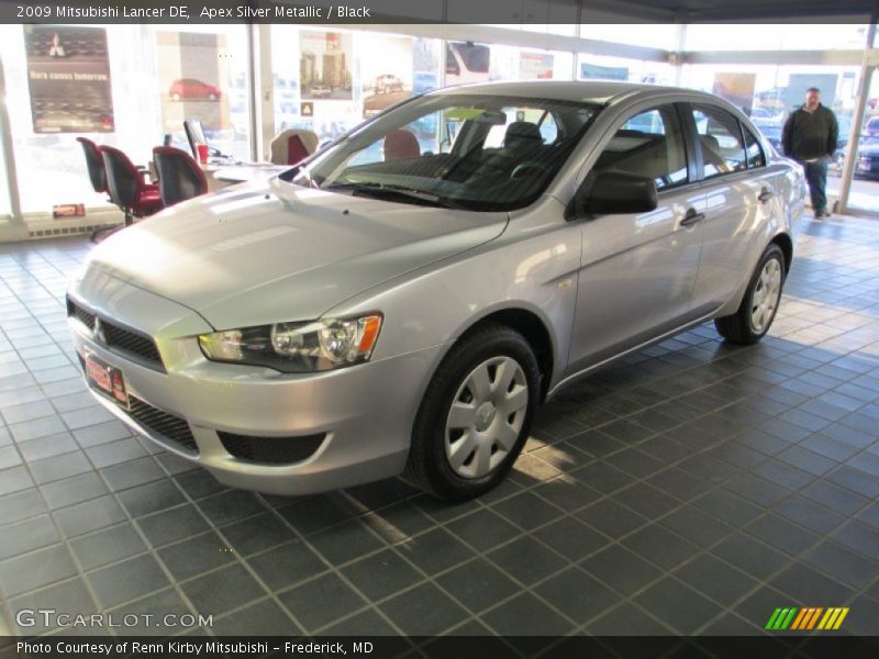 Apex Silver Metallic / Black 2009 Mitsubishi Lancer DE