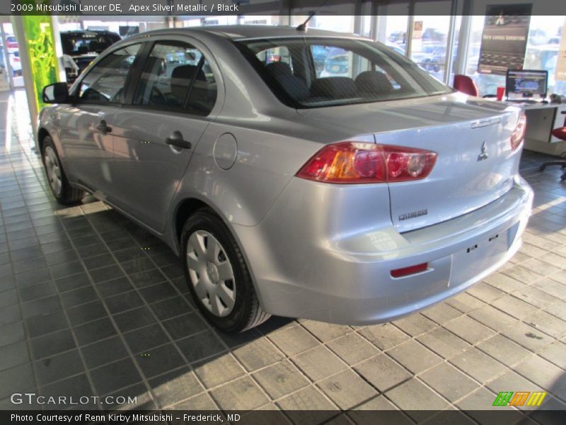Apex Silver Metallic / Black 2009 Mitsubishi Lancer DE