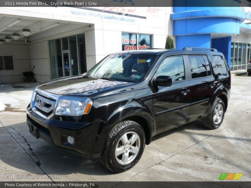 Crystal Black Pearl / Gray 2011 Honda Pilot EX-L