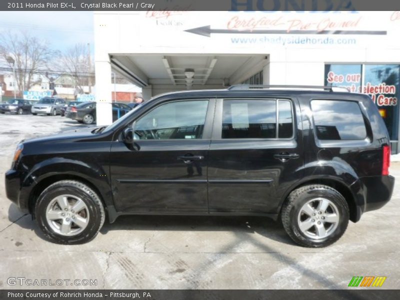 Crystal Black Pearl / Gray 2011 Honda Pilot EX-L